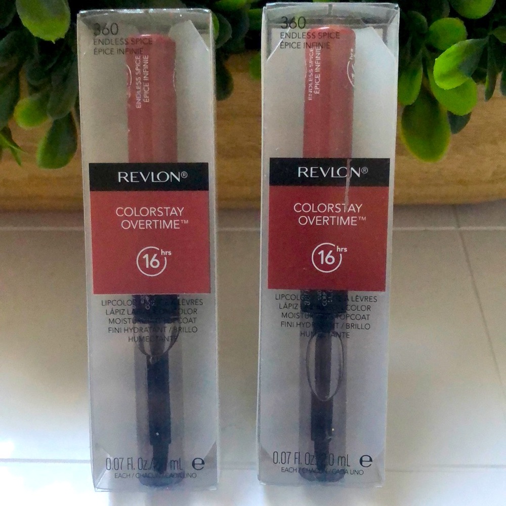 Revlon ColorStay Overtime Lipcolor - Endless Spice SET of 2 Brand New!
#360